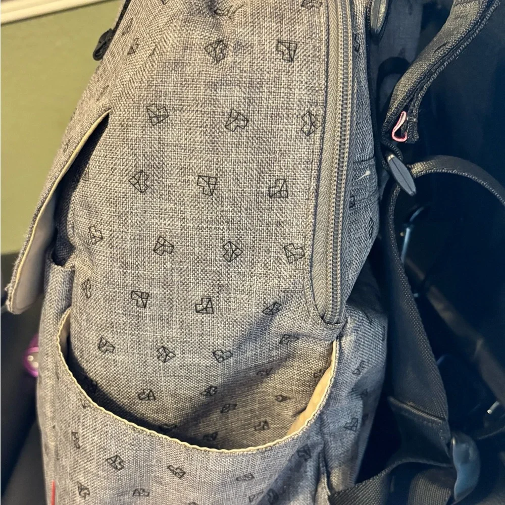 Babymel Robyn Convertible Backpack Diaper Bag, Gray Origami Heart, One Size